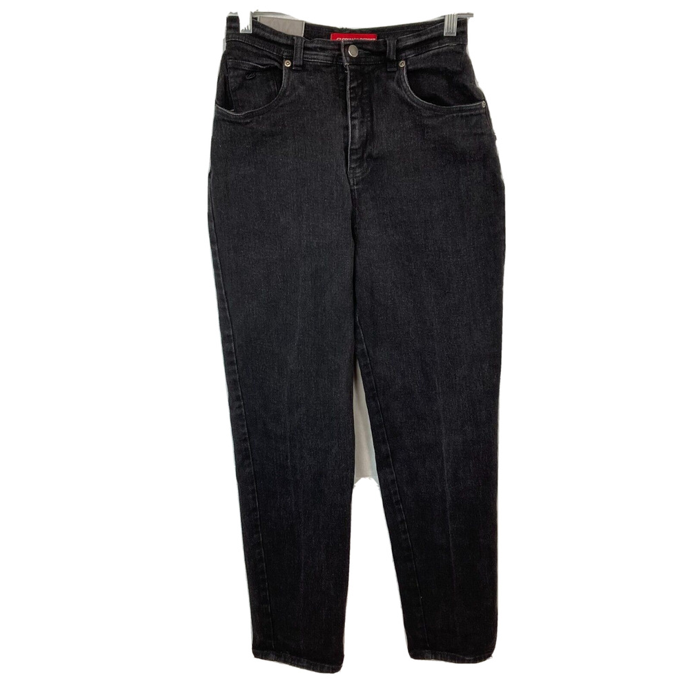 Gloria Vanderbilt Jeans‎ Womens Sz 4 Vintage Black High Rise Mom Cotton Stretch